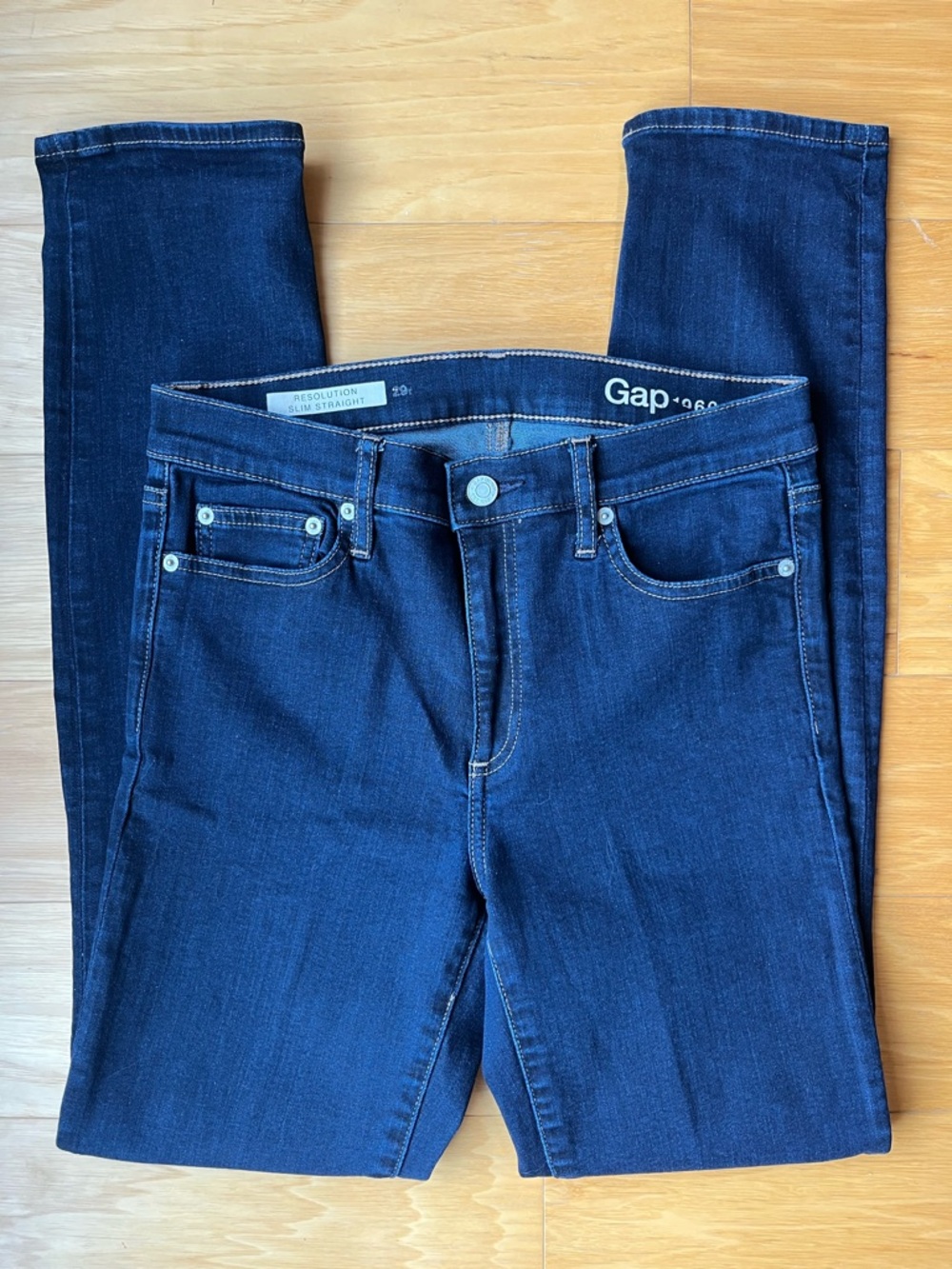 GAP Women's Dark Indigo Slim Straight Jeans